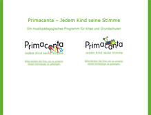 Tablet Screenshot of primacanta.de